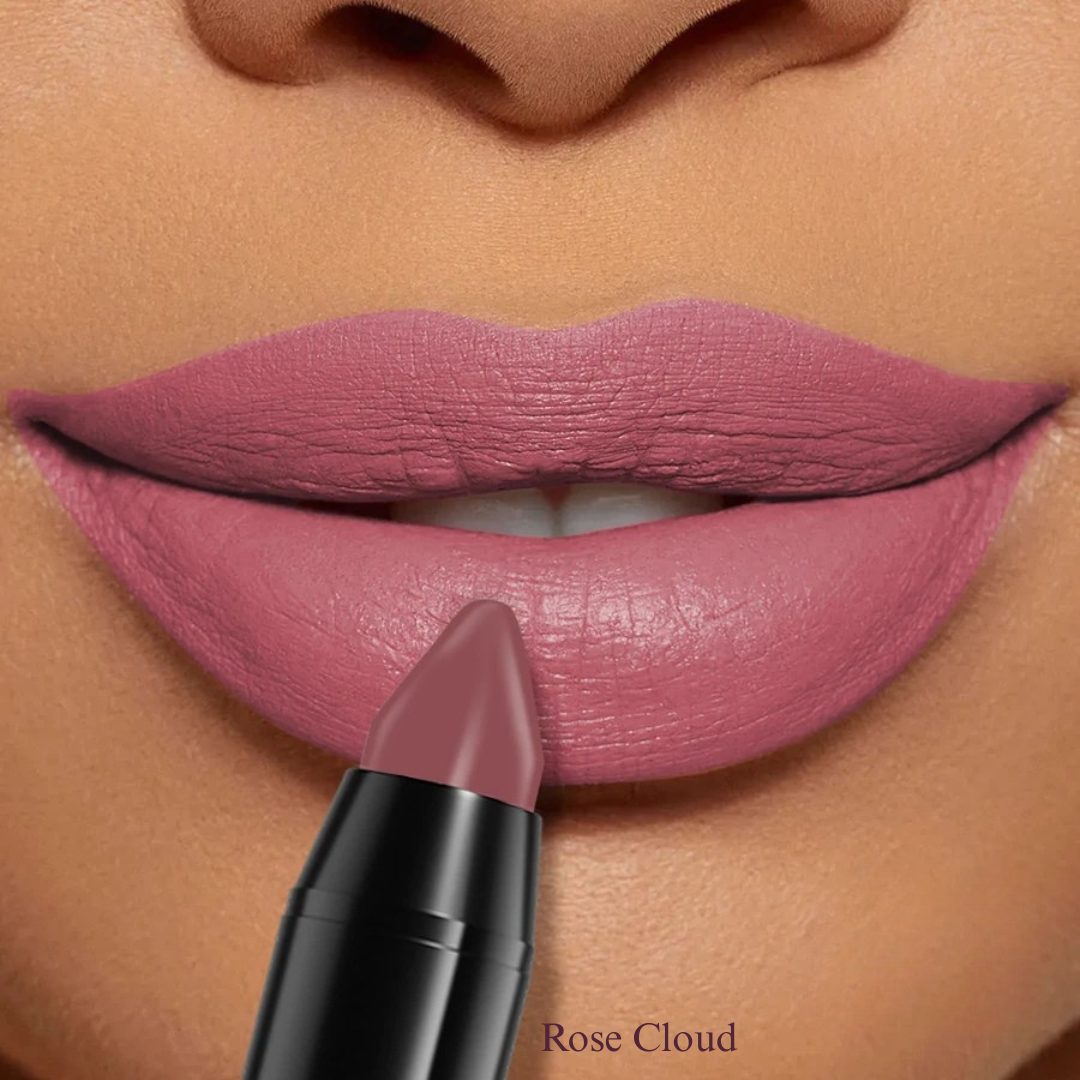KAFURUX Velvet Matte Lipstick Pencil – Waterproof Long-Lasting Lip Tint in 15 Red Pink & Brown Shades (1 pc) - KAFURUX