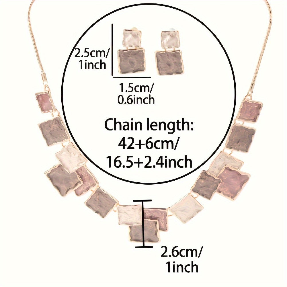 Conjunto de joyas geométricas esmaltadas estilo art déco francés vintage