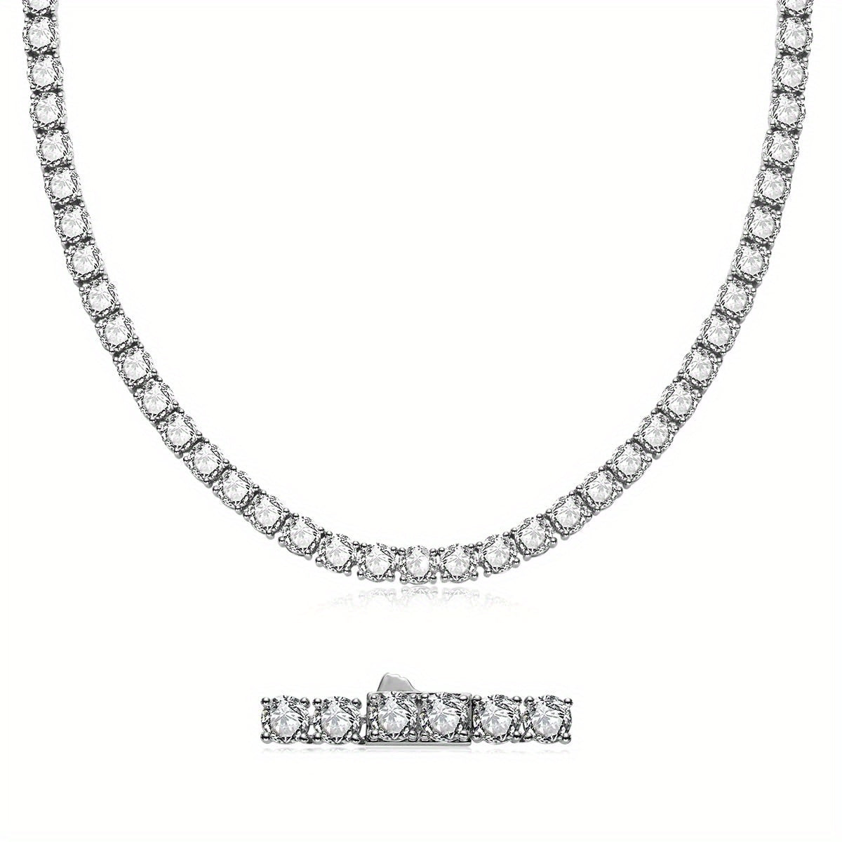 Collar de tenis de moissanita Radiant Allure