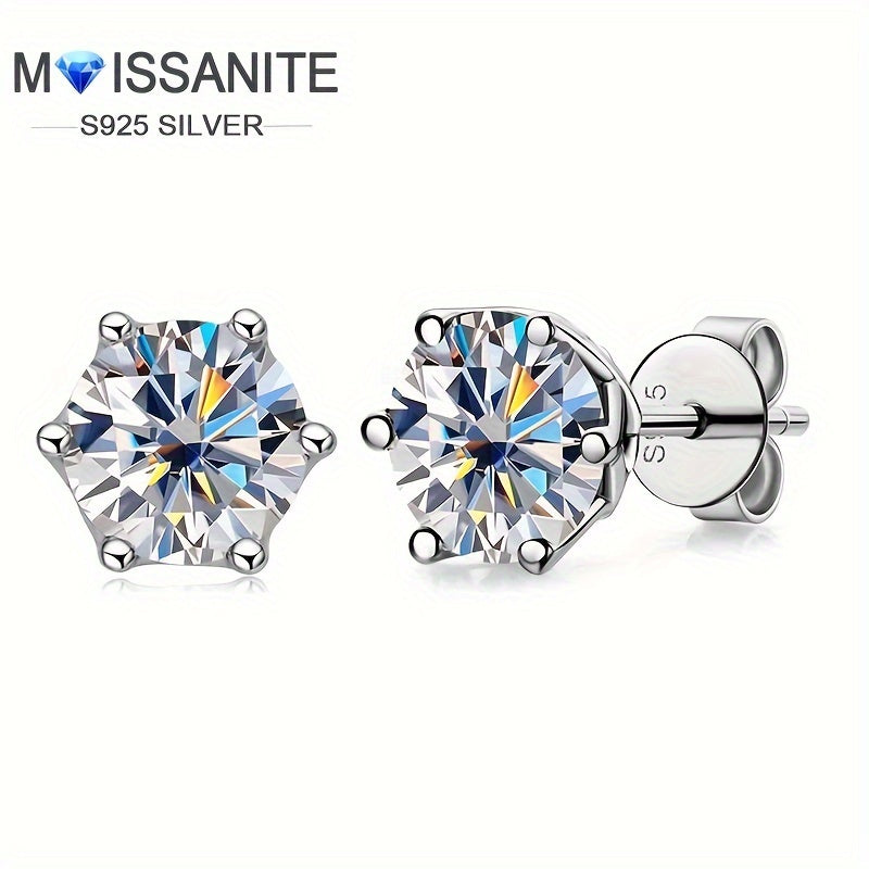 Pendientes de moissanita Radiant Elegance