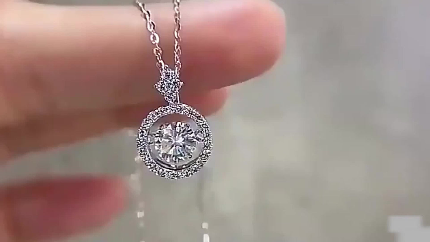 Colgante de moissanita con resplandor estelar
