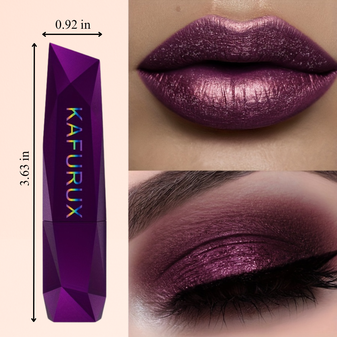 KAFURUX Highly pigmented purple lipstick with metallic finish – intense coverage for EU makeup lovers