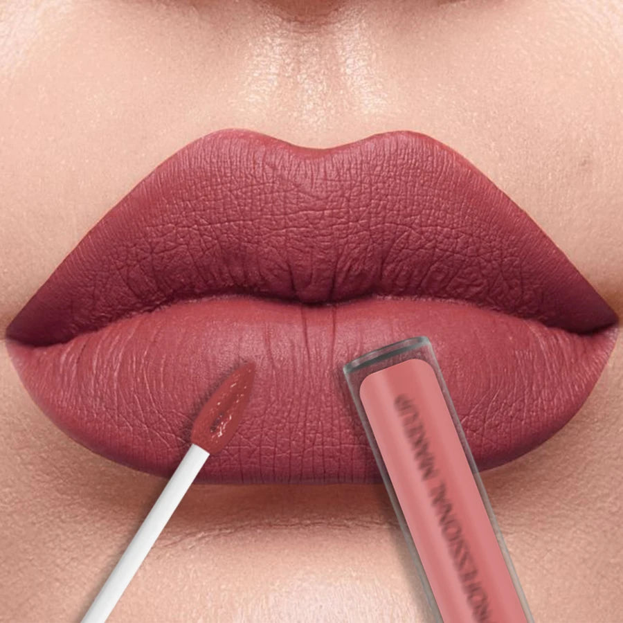 Nude rose waterproof matte lipstick – KAFURUX lip glaze for women in UK/US