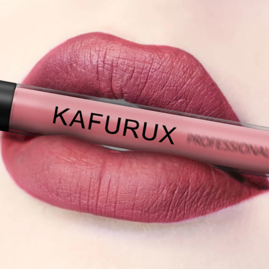 Soft dusty pink lip shade – KAFURUX matte lipstick for subtle elegance in US, UK, EU