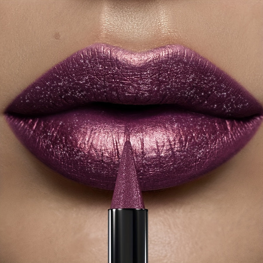 KAFURUX Glossy pearlescent purple lipstick – KAFURUX bold lip crayon for statement-making shine in the USA