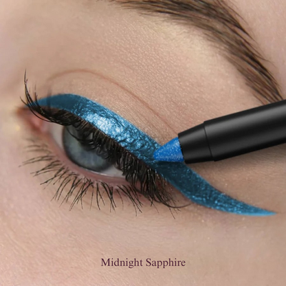 KAFURUX High‑Pigment Waterproof Eyeliner Pen – Pearly & Metallic Smokey in 10 Vibrant Shades (1 pc) - KAFURUX Midnight