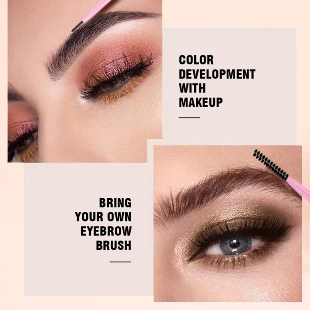 1pc KAFURUX Ultra‑Fine Double‑Head Rotatable Eyebrow Pen with Brush – Waterproof Wild Brow Pencil (6 Shade Variants)