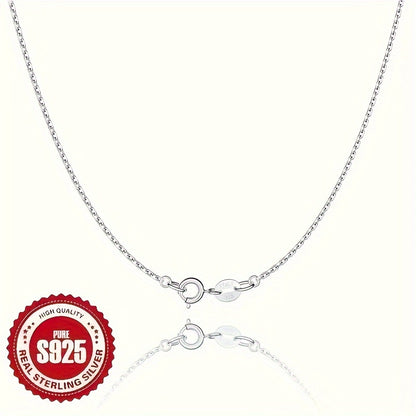 Collar de cadena tipo cable de plata de ley 925 de 1,2 mm con cierre de reasa mejorado