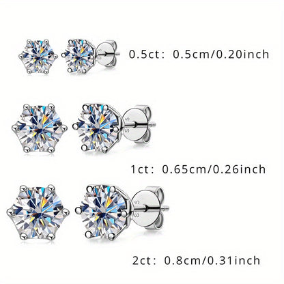 Pendientes de moissanita Radiant Elegance