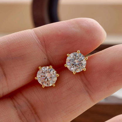 Pendientes de moissanita Radiant Elegance