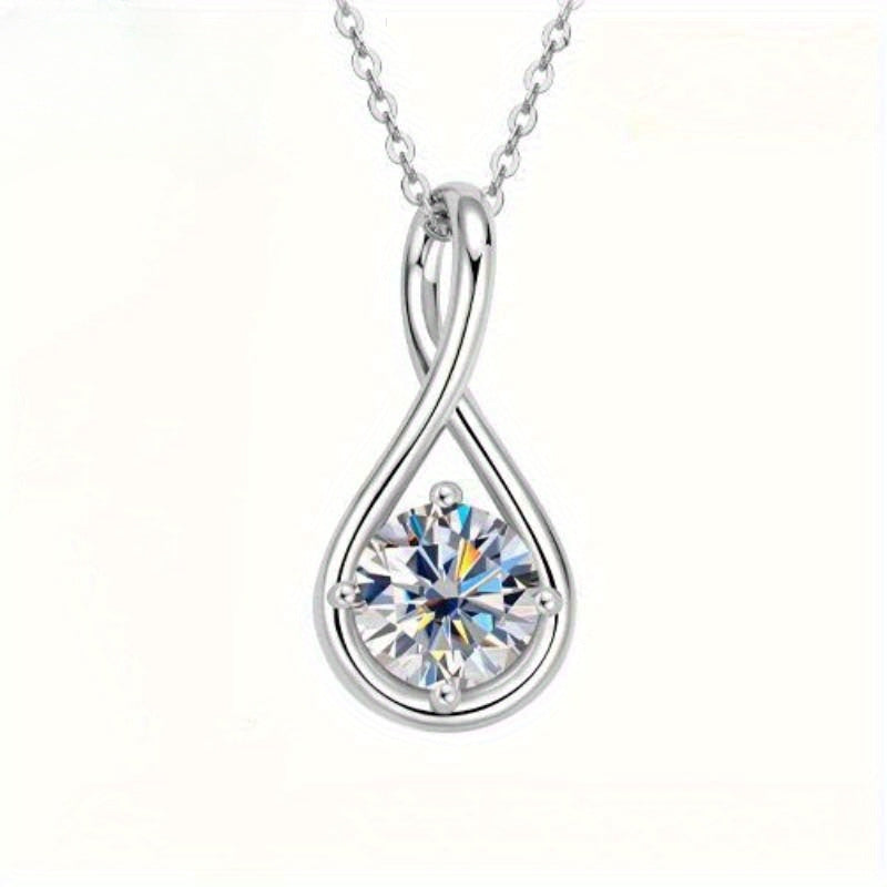 2 Carat Moissanite Teardrop Necklace – Angel’s Tear Pendant