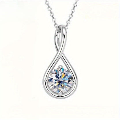 2 Carat Moissanite Teardrop Necklace – Angel’s Tear Pendant