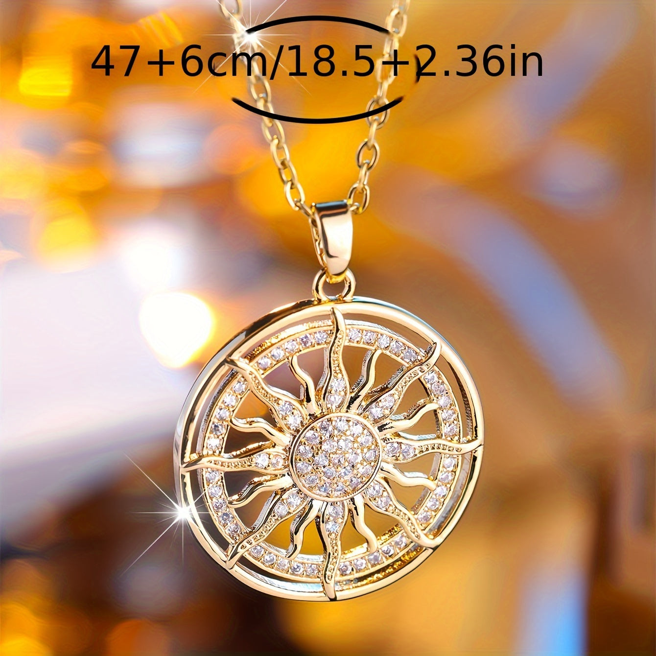 Collar con colgante de sol radiante