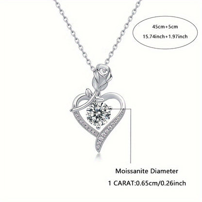 Colgante de moissanita de amor eterno
