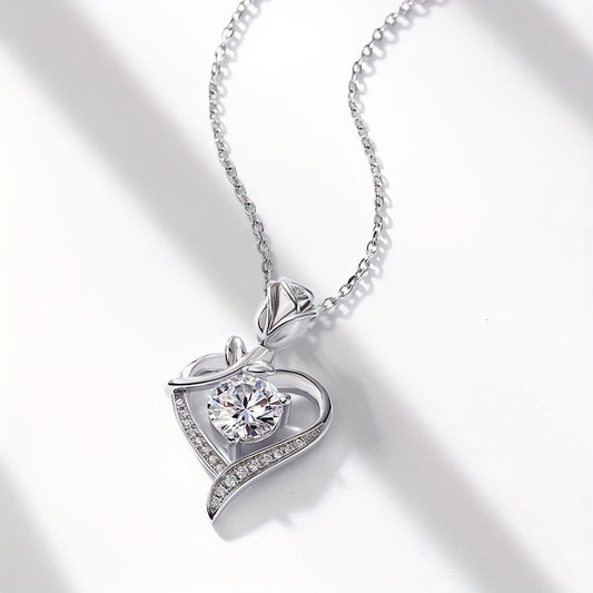 Colgante de moissanita de amor eterno