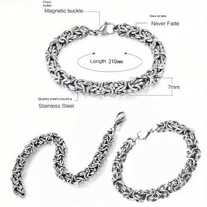 Pulsera de hueso de dragón en plata esterlina italiana S925 hecha a mano