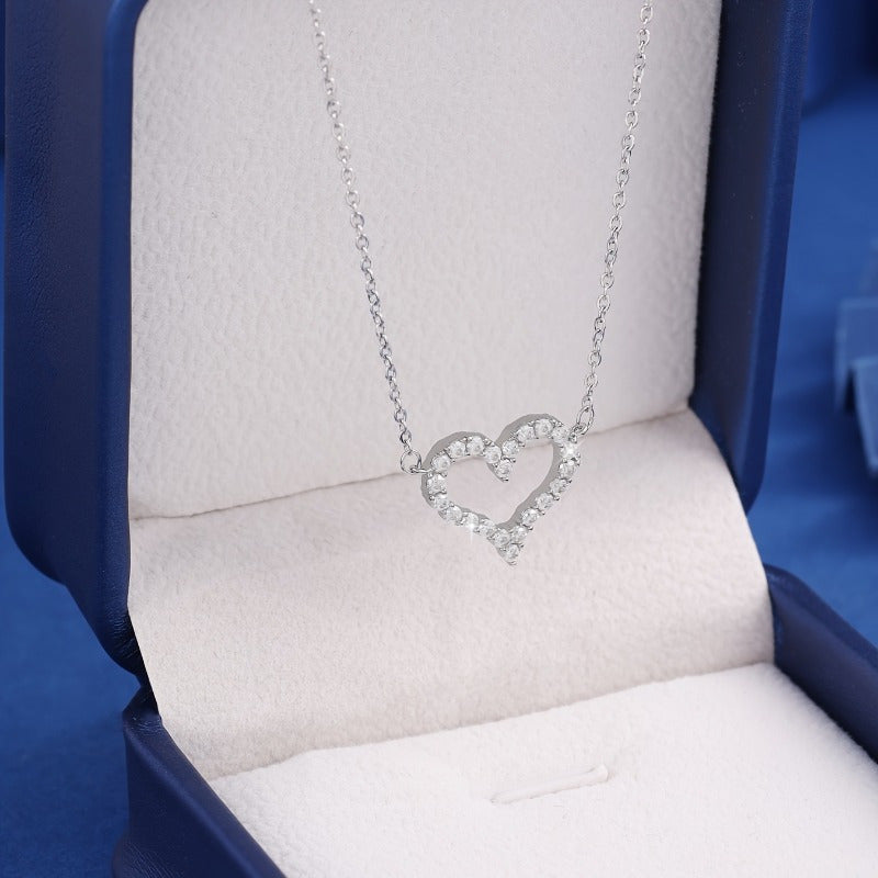Collar de clavícula con circonitas de amor eterno