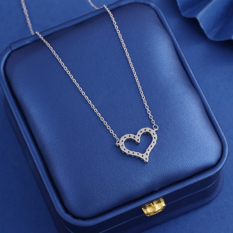 Collar de clavícula con circonitas de amor eterno