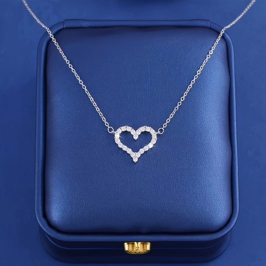 Collar de clavícula con circonitas de amor eterno