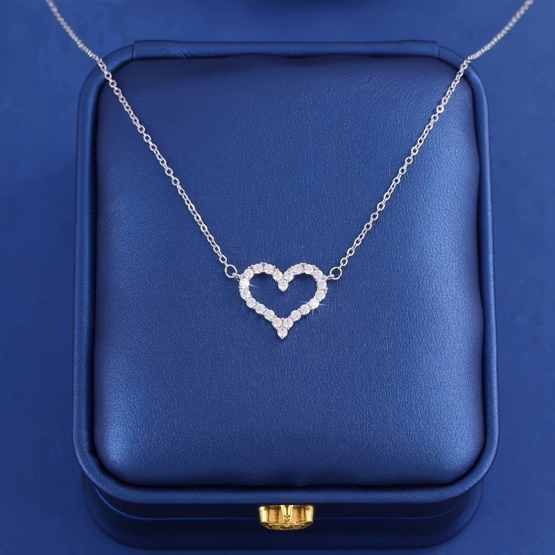 Collar de clavícula con circonitas de amor eterno