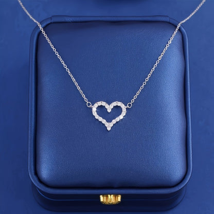 Collar de clavícula con circonitas de amor eterno