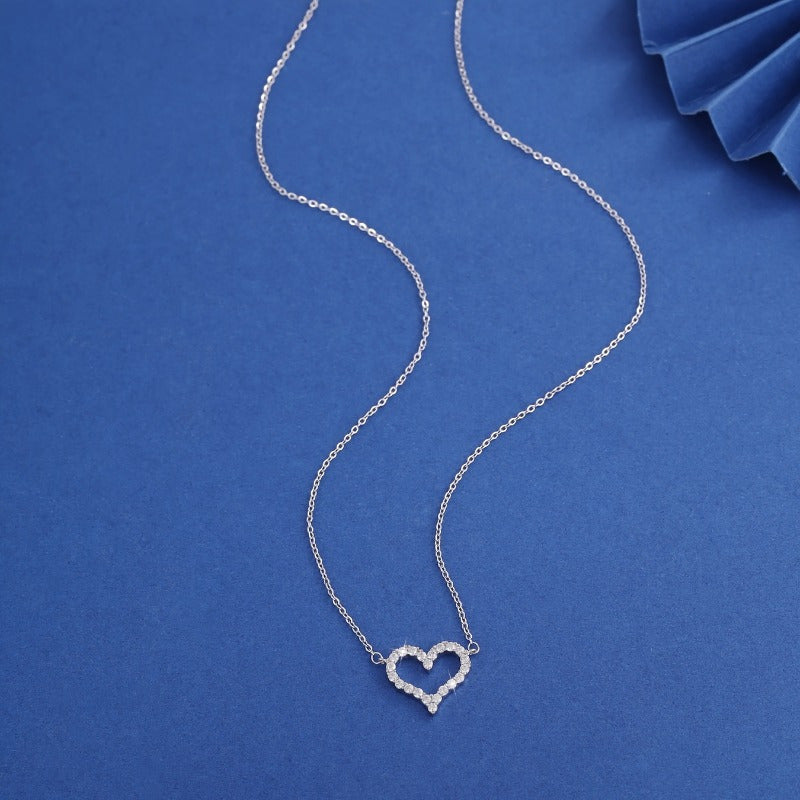 Collar de clavícula con circonitas de amor eterno