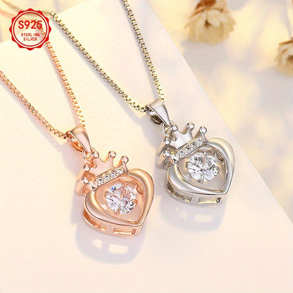 Collar con colgante de corona de moissanita Regal Radiance