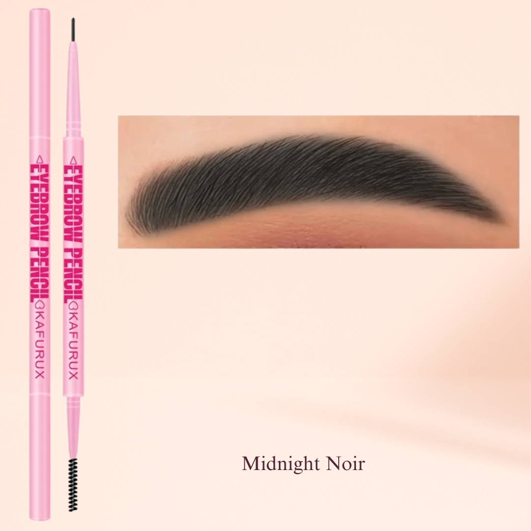 1pc KAFURUX Ultra‑Fine Double‑Head Rotatable Eyebrow Pen with Brush – Waterproof Wild Brow Pencil (6 Shade Variants)
