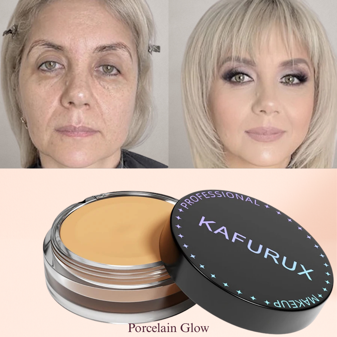 KAFURUX Waterproof Full‑Coverage Concealer for Scars – Natural Finish Foundation in 9 Skin Tone Shades (1 pc) - KAFURUX