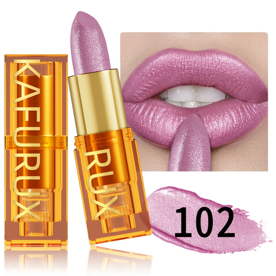 KAFURUX Pearlescent Shine Lipstick – Waterproof, Long-Lasting, Multi-Tone Collection