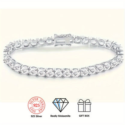 Pulsera de tenis de moissanita Eternal Brilliance