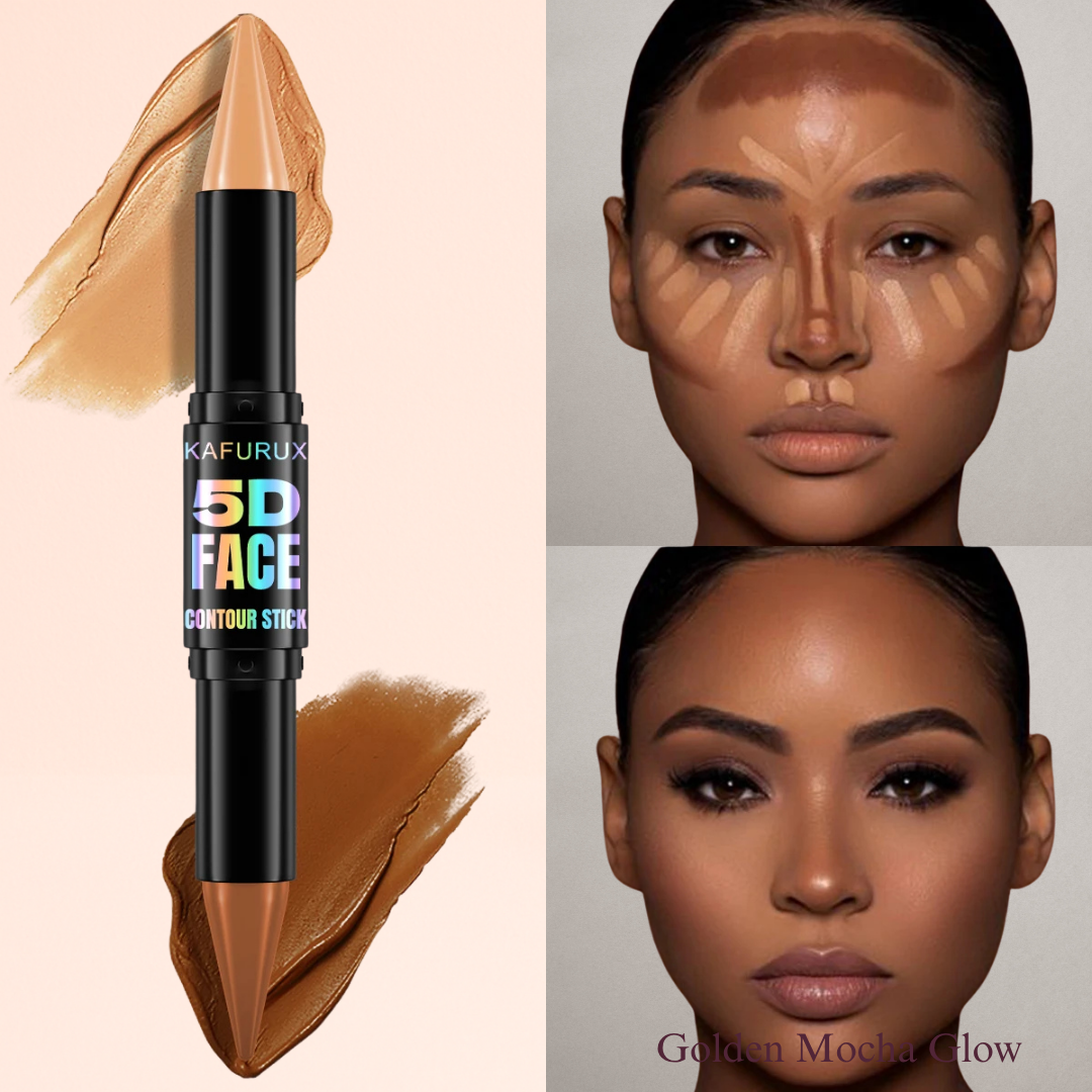 1pc KAFURUX Double‑Head Highlight & Contour Pen – Waterproof Concealer Stick (3 Shade Variants) - KAFURUX Golden Mocha