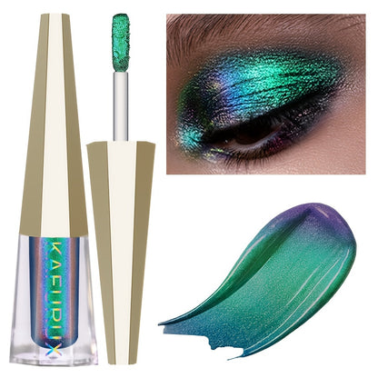 [1pc Waterproof Pearlescent Eyeshadow] 1pc KAFUIX Liquid Eyeshadow, Single Color, Blue Family, Mixed Shade, Waterproof, Long-Lasting, Pearlescent & Shimmer Effect, Gradient Color Palette for Attractive Eyes