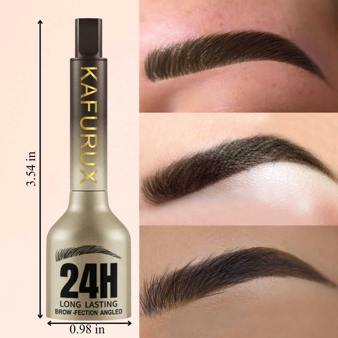 KAFURUX Square Wild Eyebrow Pencil – Waterproof Velvet 3D Brow Tint with Angled Brush (3 Color Variants 1 pc)