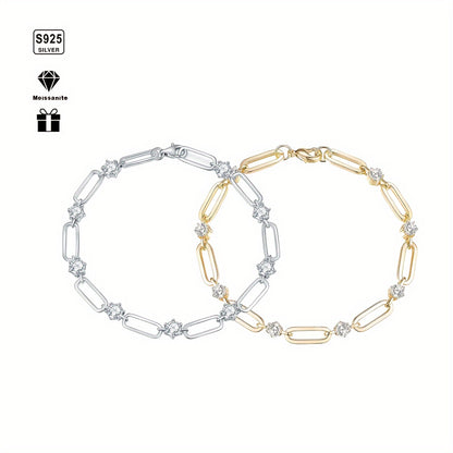 Shimmering moissanite stones reflecting light in premium silver setting