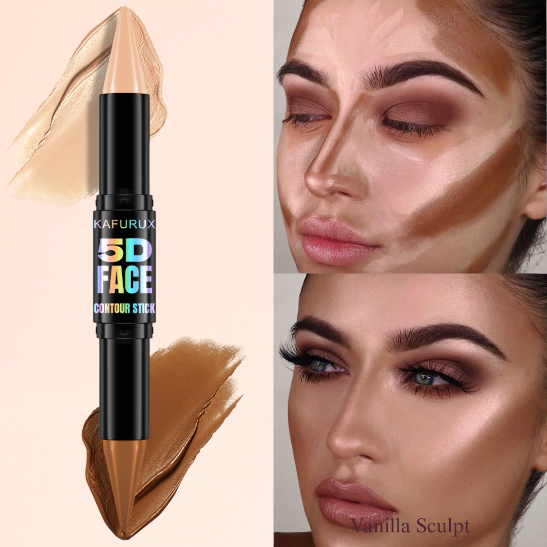 1pc KAFURUX Double‑Head Highlight & Contour Pen – Waterproof Concealer Stick (3 Shade Variants) - KAFURUX Vanilla