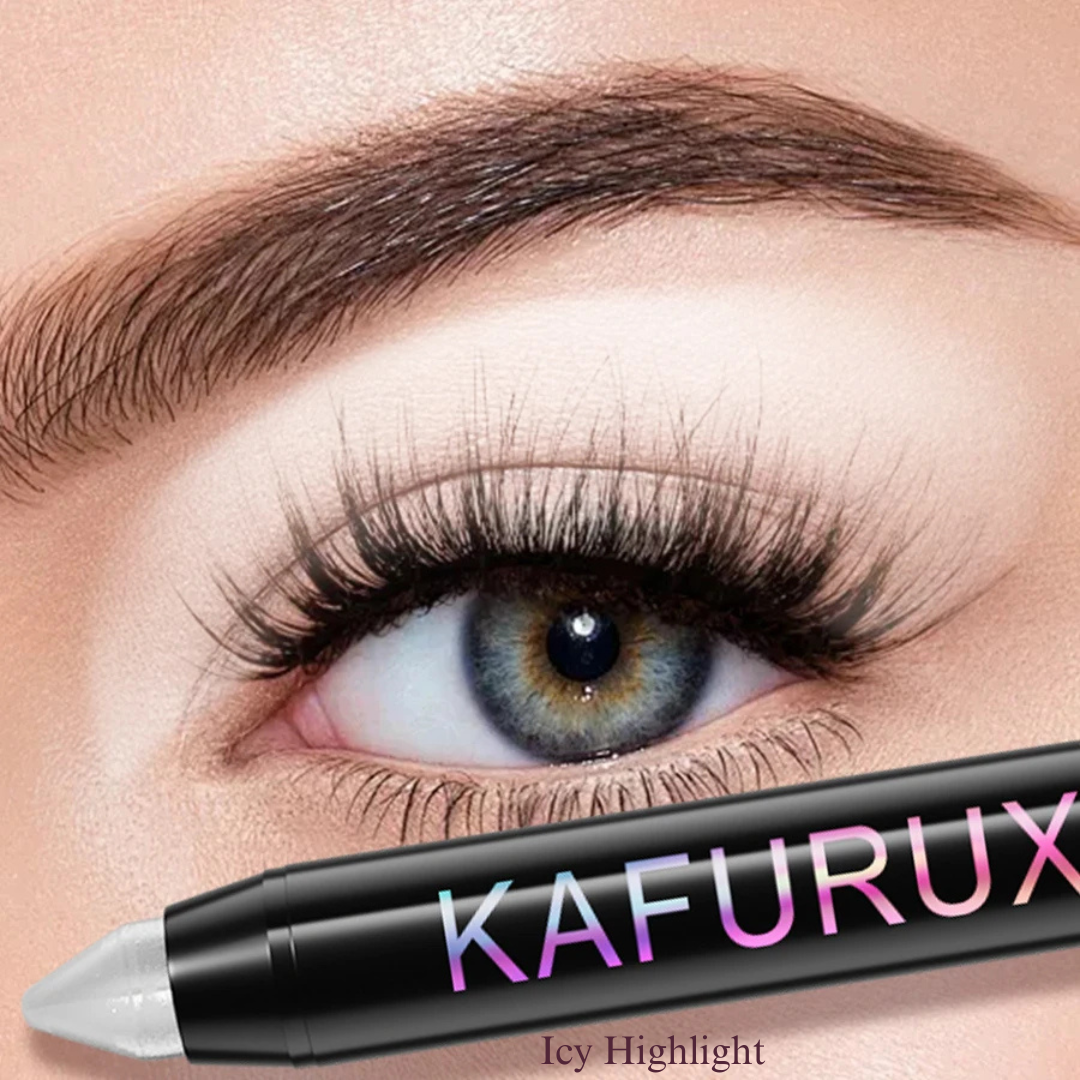 KAFURUX Pearly Glitter Matte Eyeshadow Stick – Natural Highlighter Pen in 6 Neutral & Shimmer Shades (1 pc) - KAFURUX