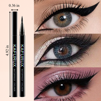 KAFURUX 1pc Quick-Dry Black Matte Eyeliner Pencil – Waterproof Long-Lasting Anti‑Smudge Eyeshadow Pen