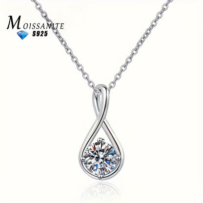 2 Carat Moissanite Teardrop Necklace – Angel’s Tear Pendant