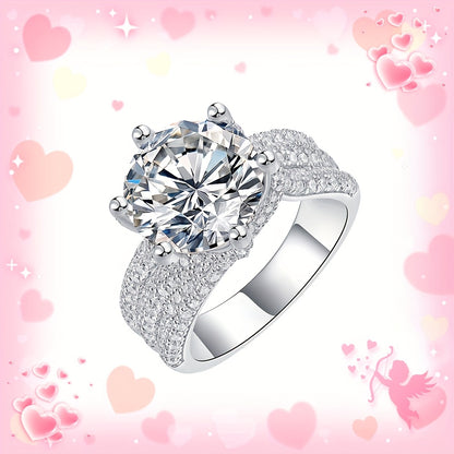 Elegancia radiante: anillo de plata esterlina con moissanita de 3 quilates