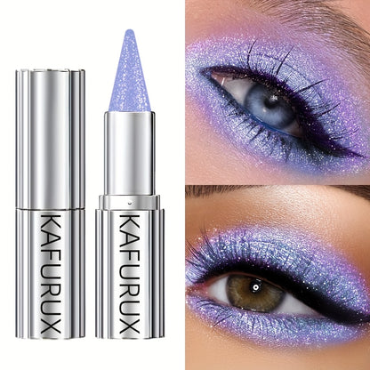 KAFUX Glitter Eyeshadow Pencil - Waterproof, Sweatproof, Monochromatic Purple Pink, Metallic Shimmer Finish for Bold Eye Makeup Looks, Makeup Essentials|Monochromatic Makeup|Creamy Texture, Eye Makeup Glitter