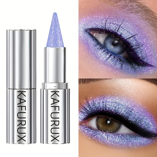 KAFUX Glitter Eyeshadow Pencil - Waterproof, Sweatproof, Monochromatic Purple Pink, Metallic Shimmer Finish for Bold Eye Makeup Looks, Makeup Essentials|Monochromatic Makeup|Creamy Texture, Eye Makeup Glitter