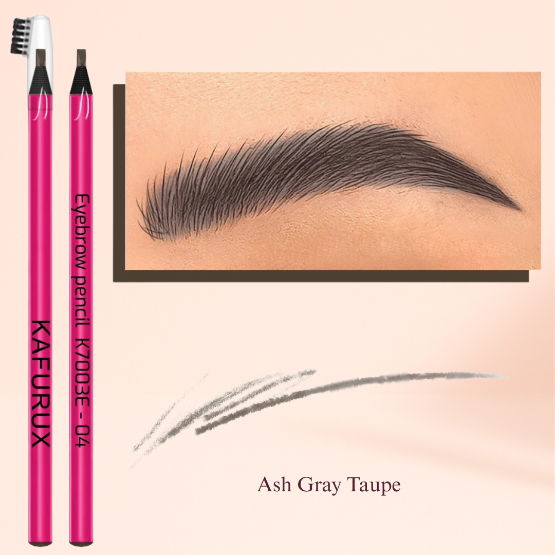 KAFURUX Ultra-Fine Tear-Off Eyebrow Pencil – Sweat-Proof & Smudge-Proof Brow Pencil with Brush (8 Shade Variants)