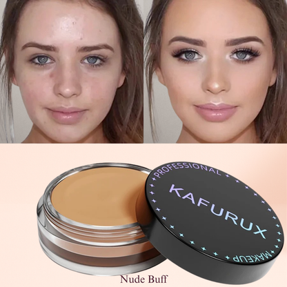 KAFURUX Waterproof Full‑Coverage Concealer for Scars – Natural Finish Foundation in 9 Skin Tone Shades (1 pc) - KAFURUX