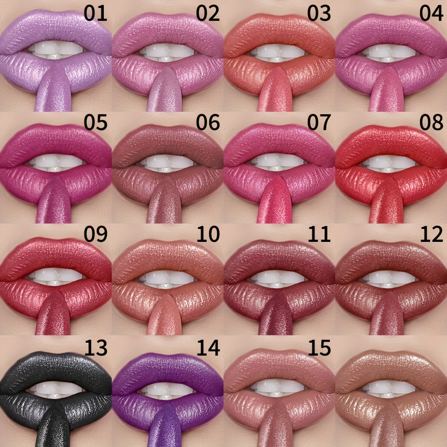 KAFURUX Pearlescent Shine Lipstick – Waterproof, Long-Lasting, Multi-Tone Collection
