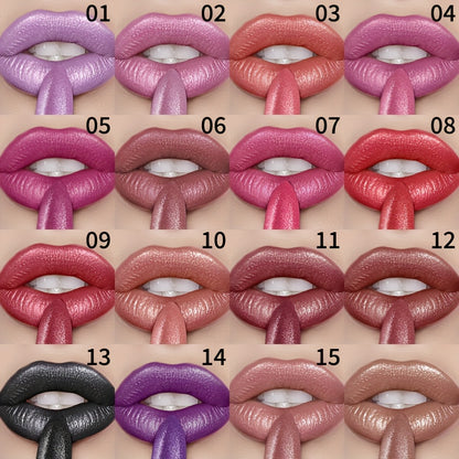 KAFURUX Pearlescent Shine Lipstick – Waterproof, Long-Lasting, Multi-Tone Collection