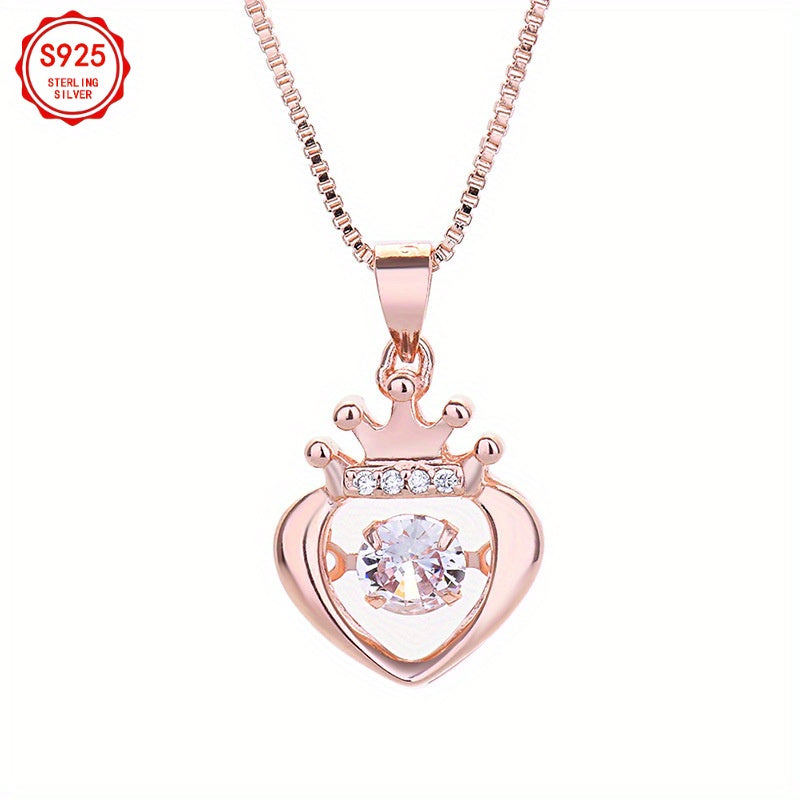 Collar con colgante de corona de moissanita Regal Radiance