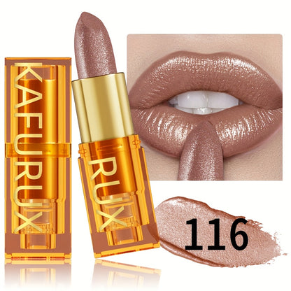 KAFURUX Pearlescent Shine Lipstick – Waterproof, Long-Lasting, Multi-Tone Collection