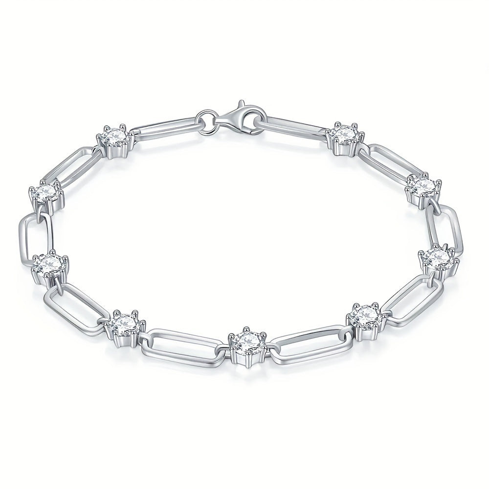 Shimmering moissanite stones reflecting light in premium silver setting