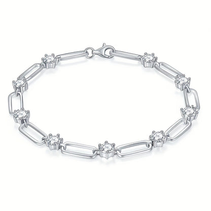 Shimmering moissanite stones reflecting light in premium silver setting
